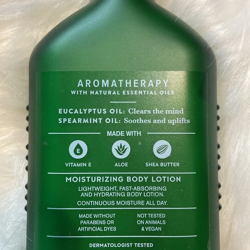 Bath and Body Works‎ Lotion Stress Relief Eucalyptus Spearmint